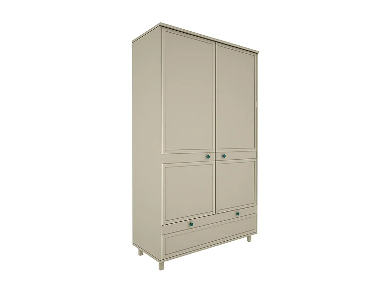 Armoire 2 portes 1 tiroir Gabriel - Vert Eucalyptus