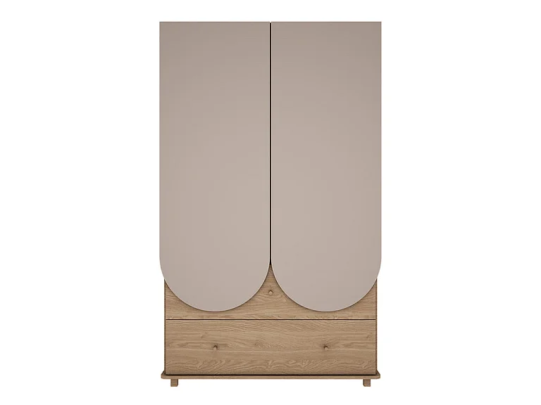 Garderobeskab 2 døre 2 skuffer Wood Luck Bloom Cachemire og Bois