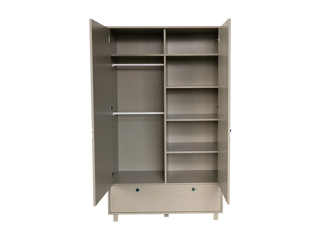 Lit évolutif 70x140 et armoire 2 portes Gabriel - Vert Eucalyptus