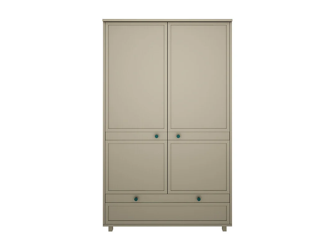 Chambre complète lit évolutif 70x140 commode à langer et armoire 2 portes Gabriel - Vert Eucalyptus
