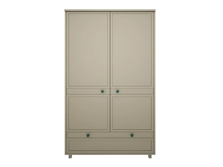 Wood Luck Gabriel Complete babykamer Meegroei ledikant 70x140 commode en 2-deurs kledingkast Eucalyptus Groen