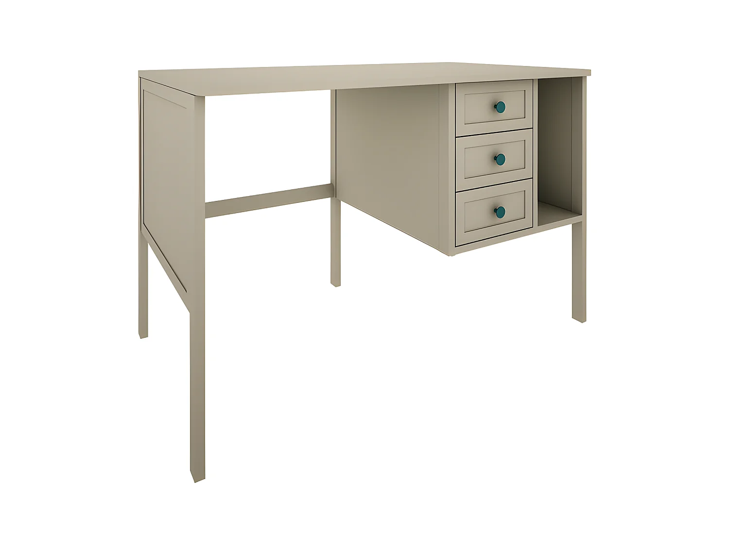 Bureau 3 tiroirs Gabriel - Vert Eucalyptus