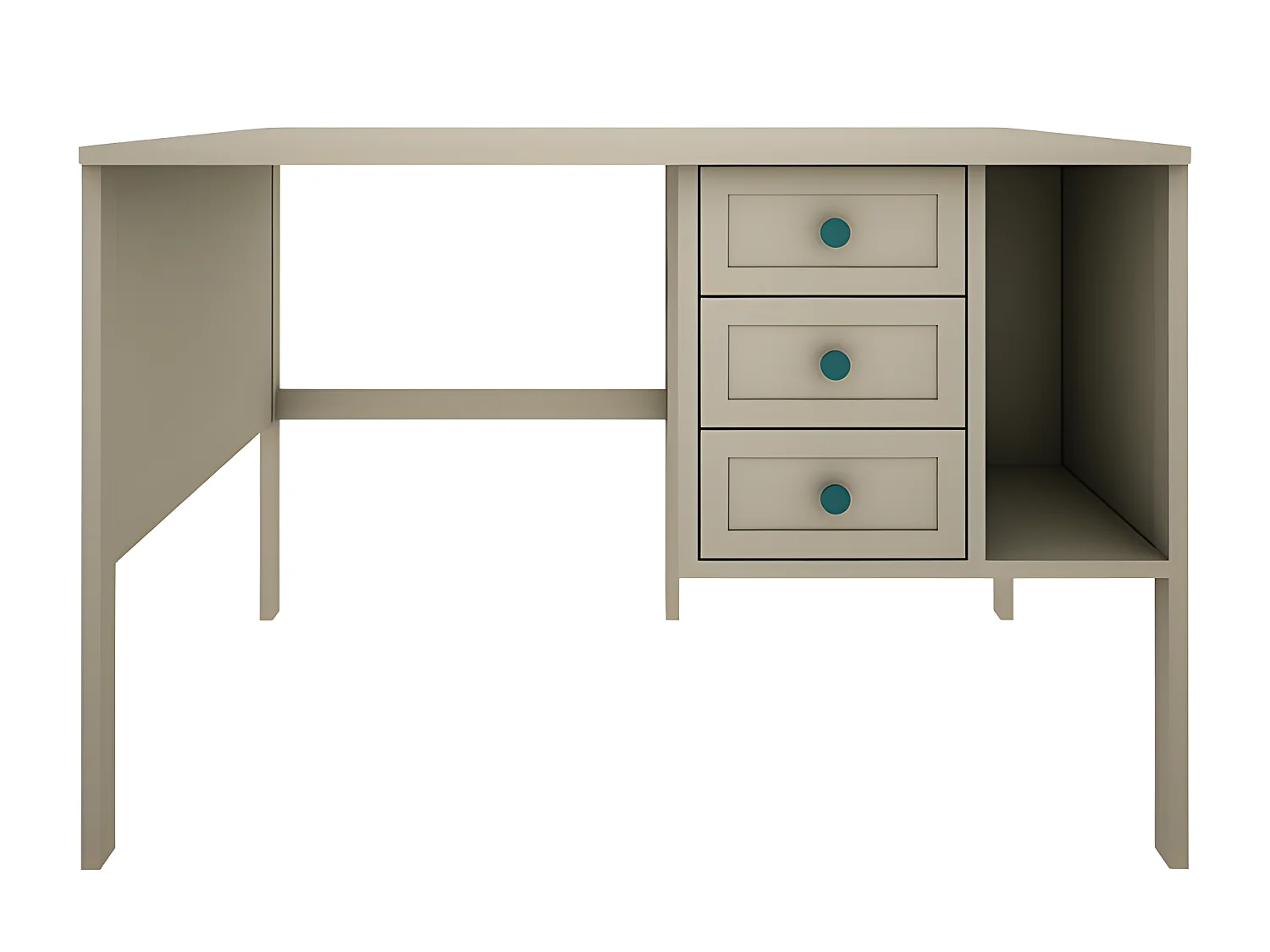 Bureau 3 tiroirs Gabriel - Vert Eucalyptus