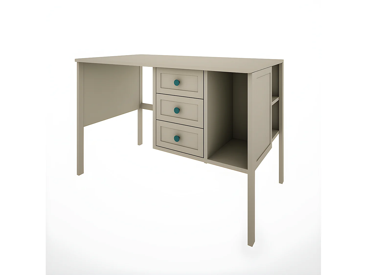 Bureau 3 tiroirs Gabriel - Vert Eucalyptus
