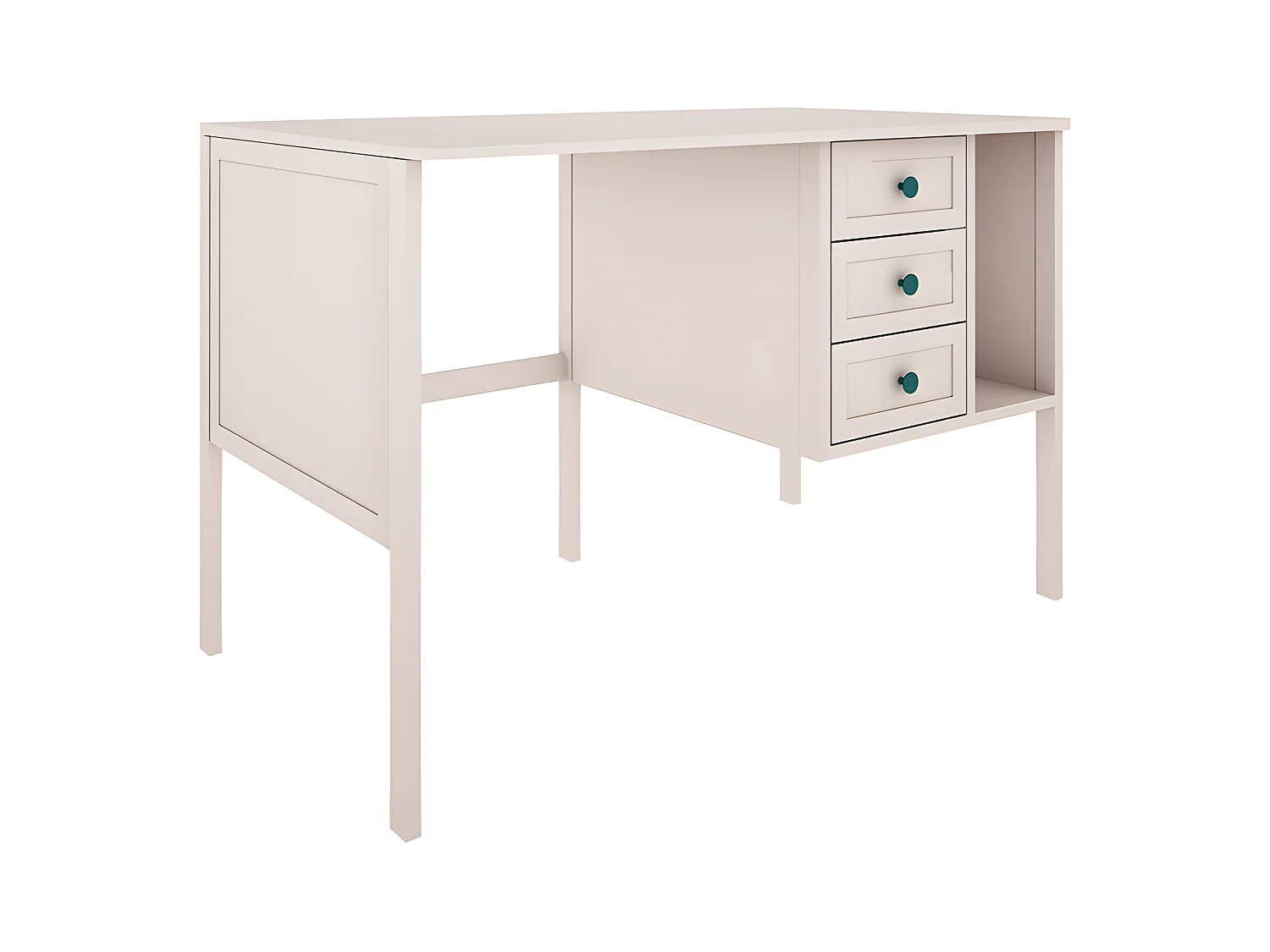 Bureau 3 tiroirs Gabriel - Beige