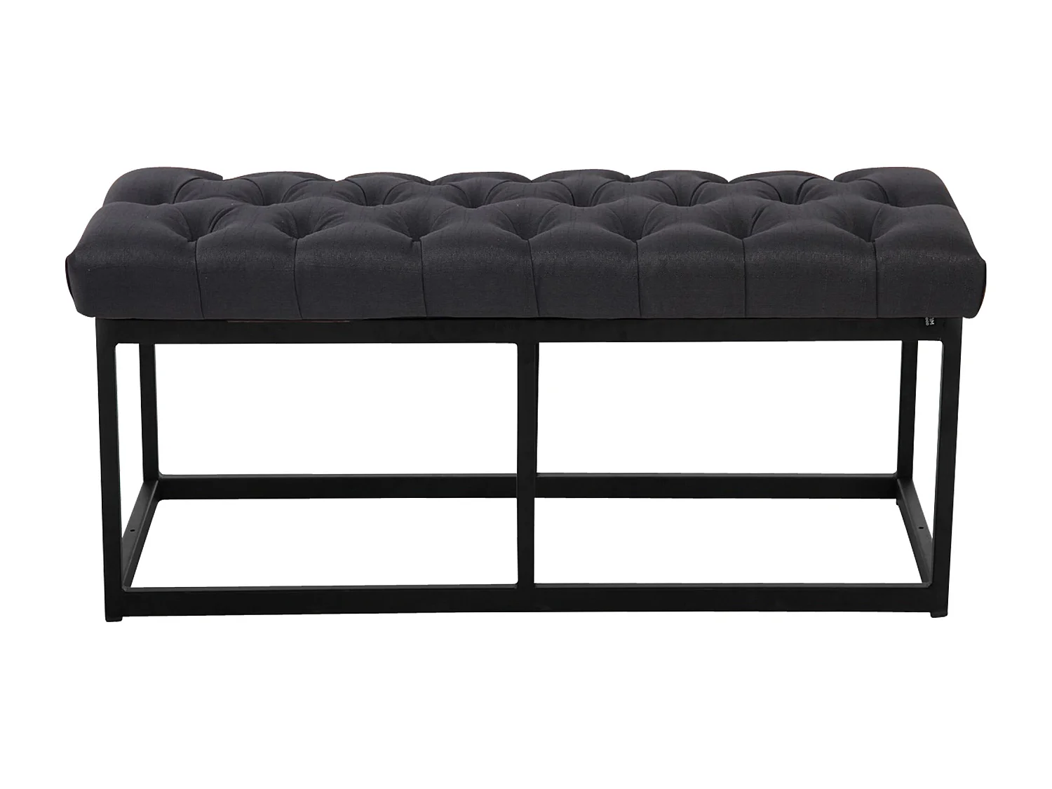 Banquette - Tissu & Métal noir mat - Noir - Amun