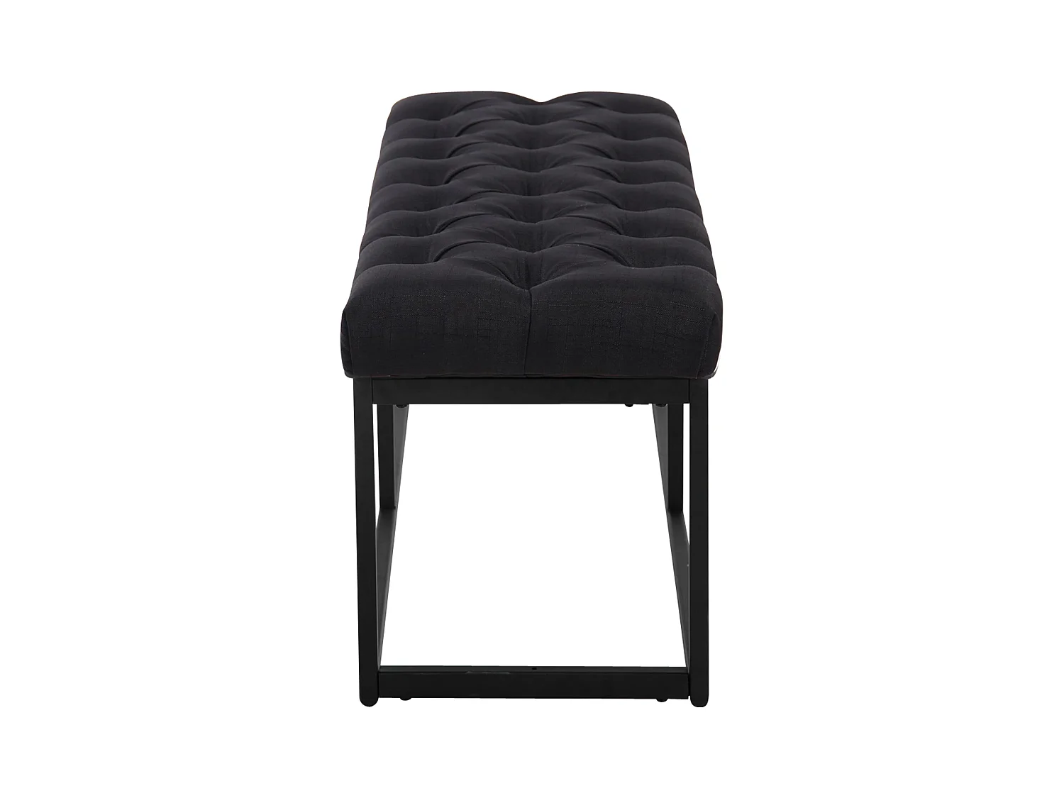 Banquette - Tissu & Métal noir mat - Noir - Amun