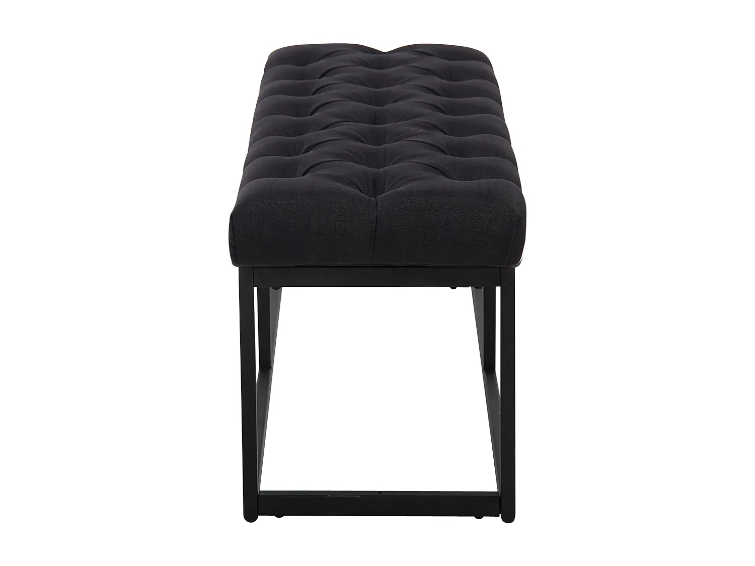 Banquette - Tissu & Métal noir mat - Noir - Amun