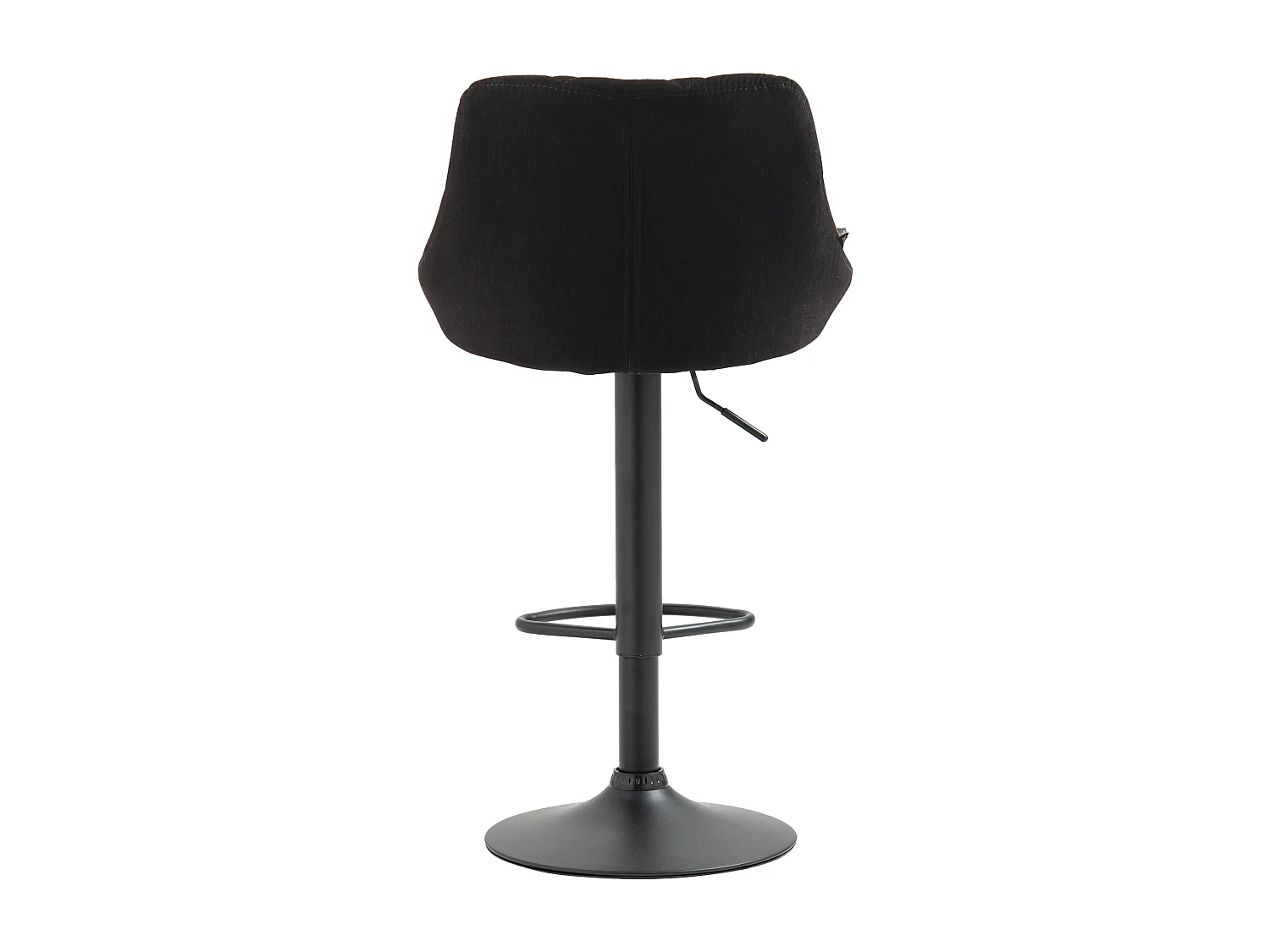 Tabouret de bar - Tissu & Noir - Gris foncé - Lazio