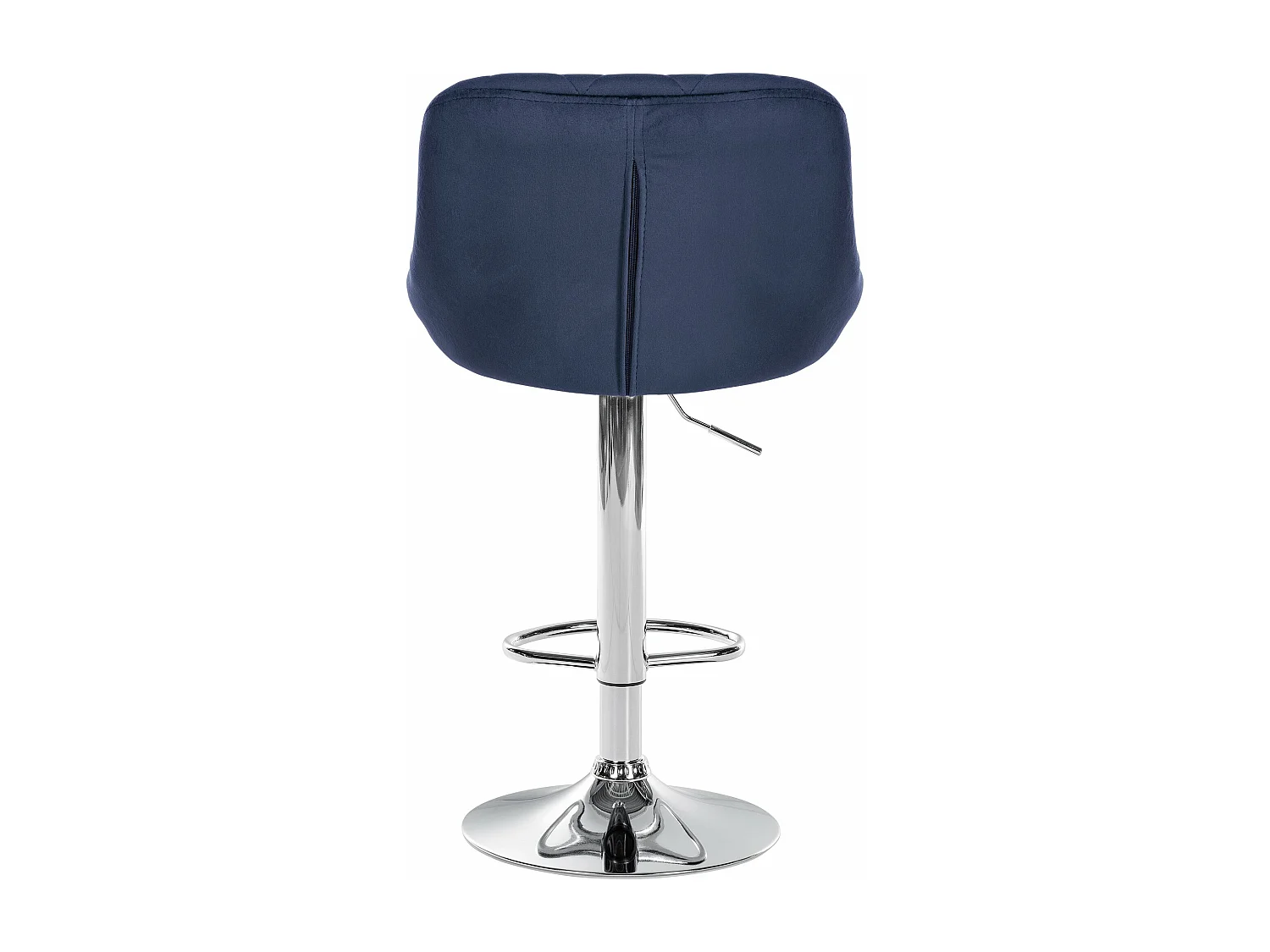 Tabouret de bar - Tissu & Chrome - Bleu - Lazio