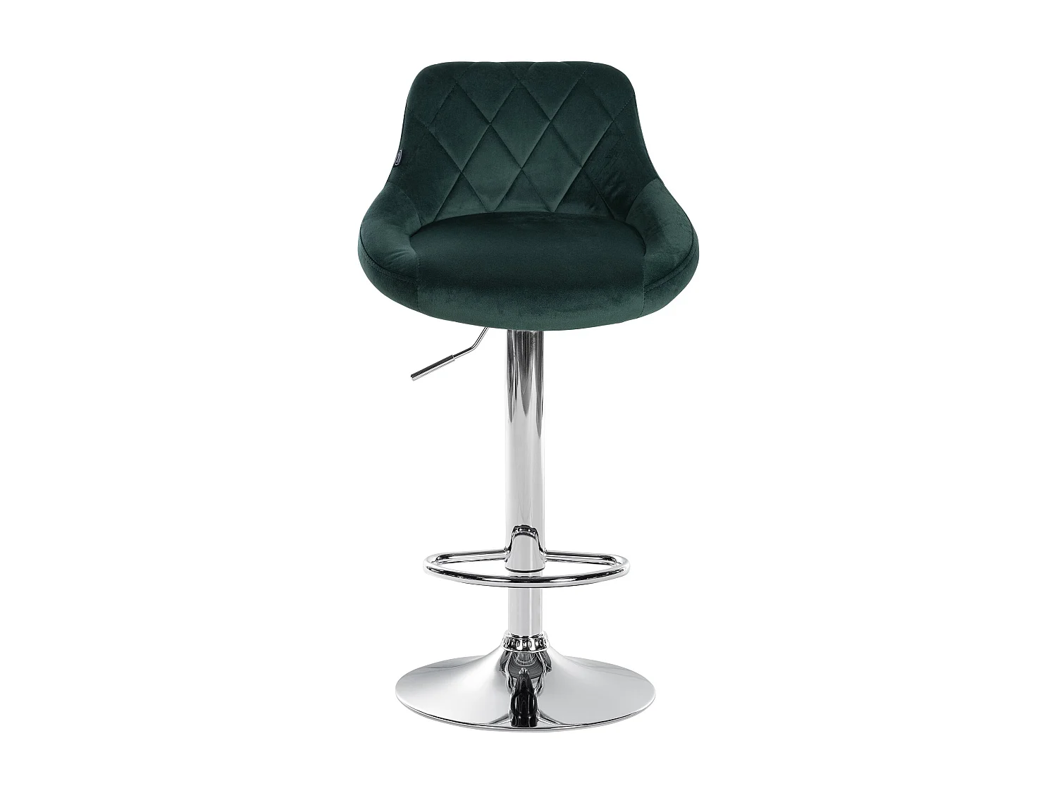 Tabouret de bar - Tissu & Chrome - Vert foncé - Lazio