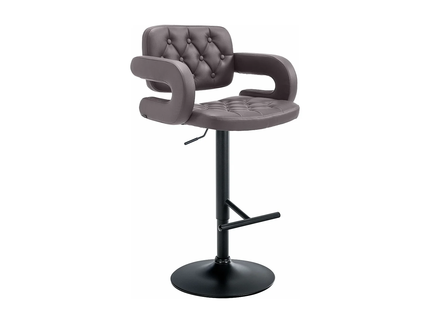 Tabouret de bar - Similicuir & Métal - Marron - Dublin