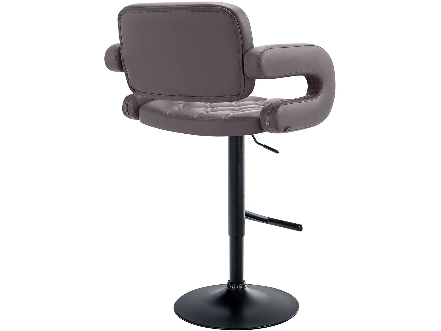 Tabouret de bar - Similicuir & Noir - Marron - Dublin