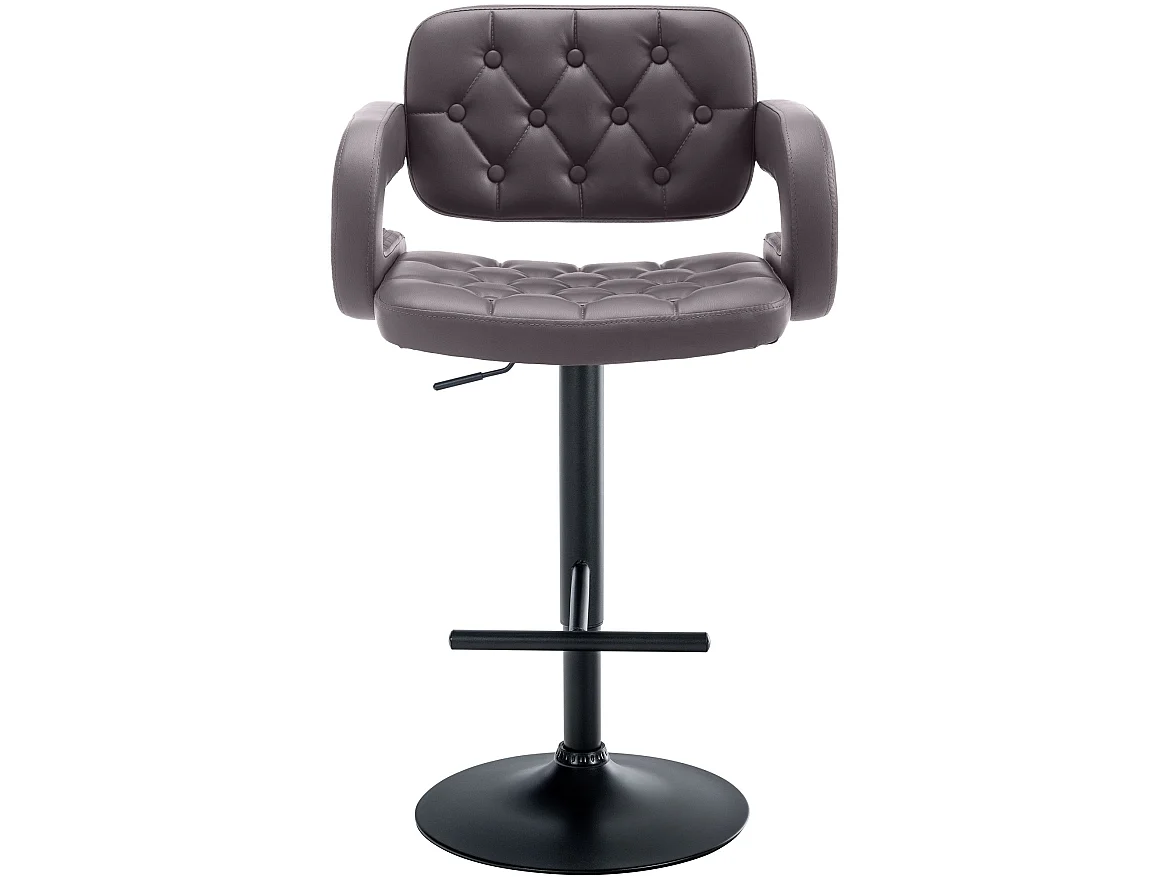 Tabouret de bar - Similicuir & Noir - Marron - Dublin