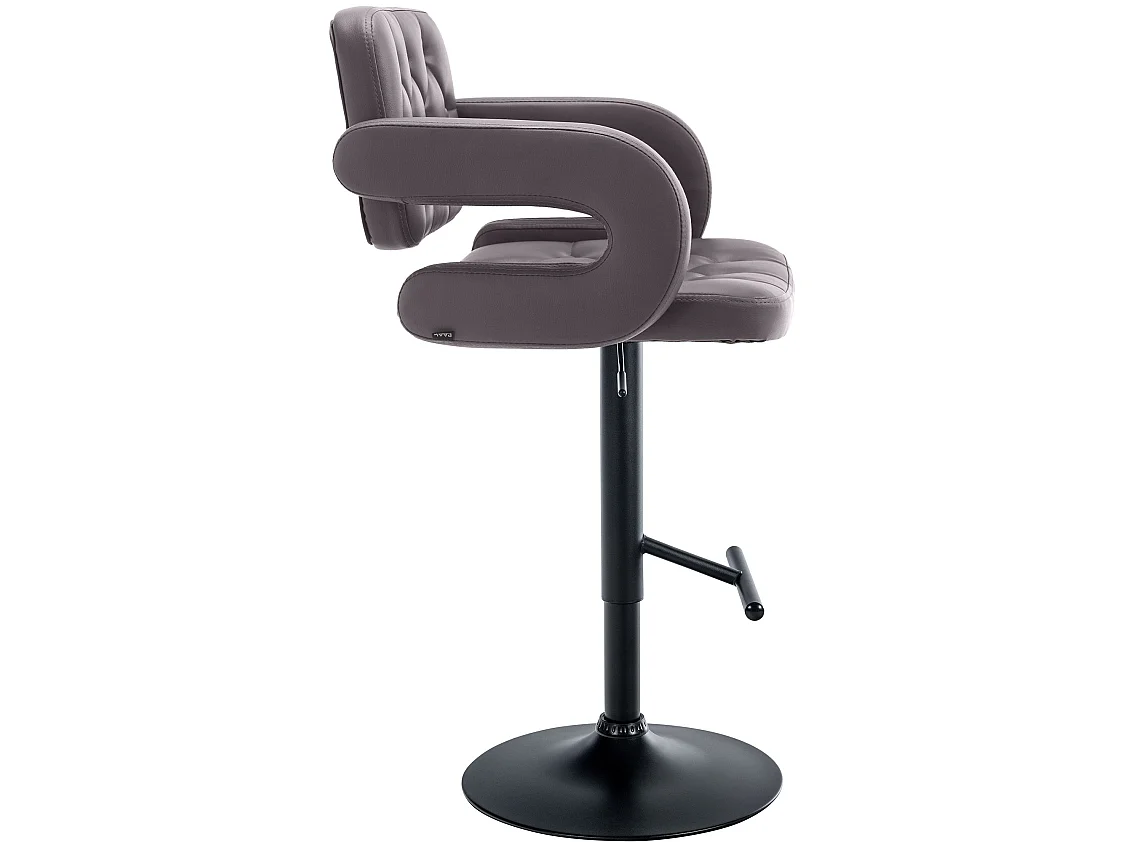 Tabouret de bar - Similicuir & Noir - Marron - Dublin