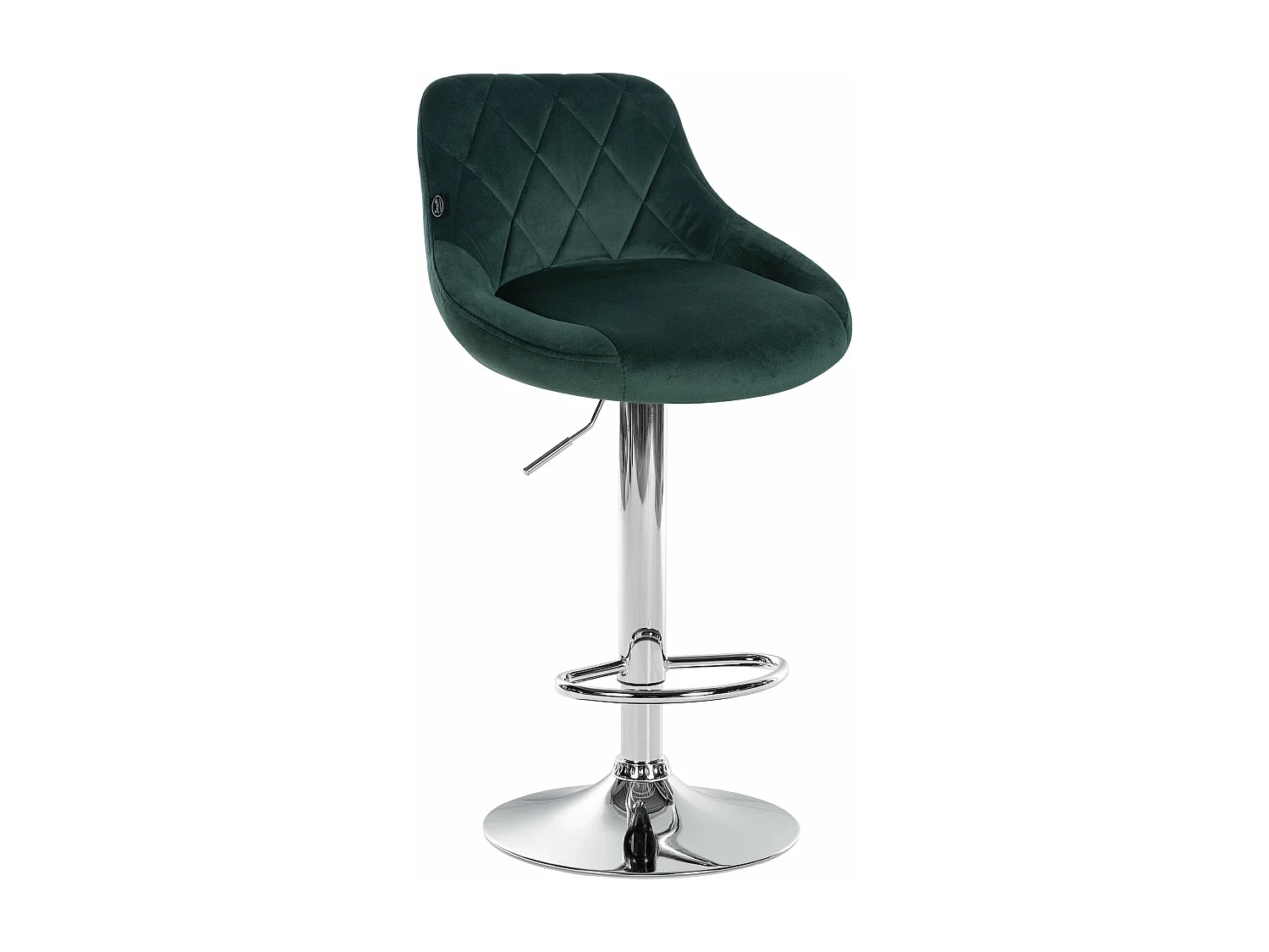 Lot de 2  Tabouret de bar - Velours & Métal - Vert foncé - Lazio