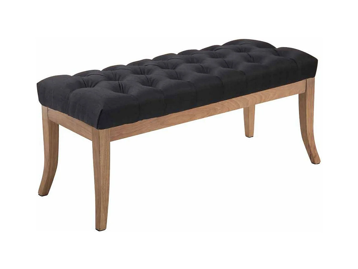 Banquette - Tissu & Bois - Noir - Ramses