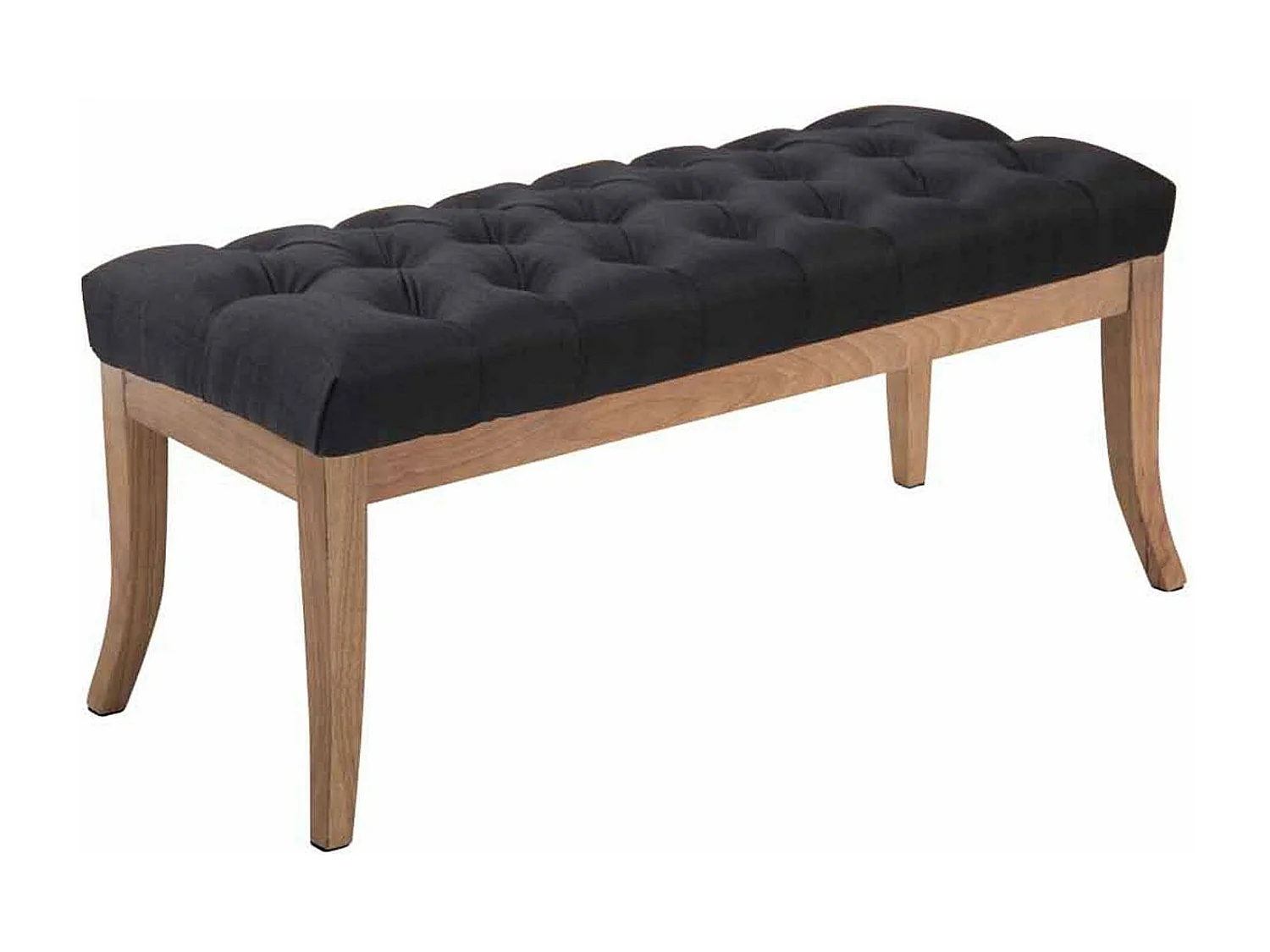 Banquette - Tissu & Bois - Noir - Ramses