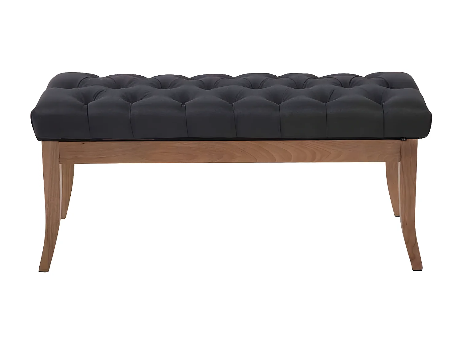 Banquette - Tissu & Bois - Noir - Ramses