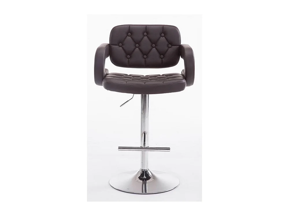 2er Set Barhocker - Kunstleder & chrom - braun - Dublin