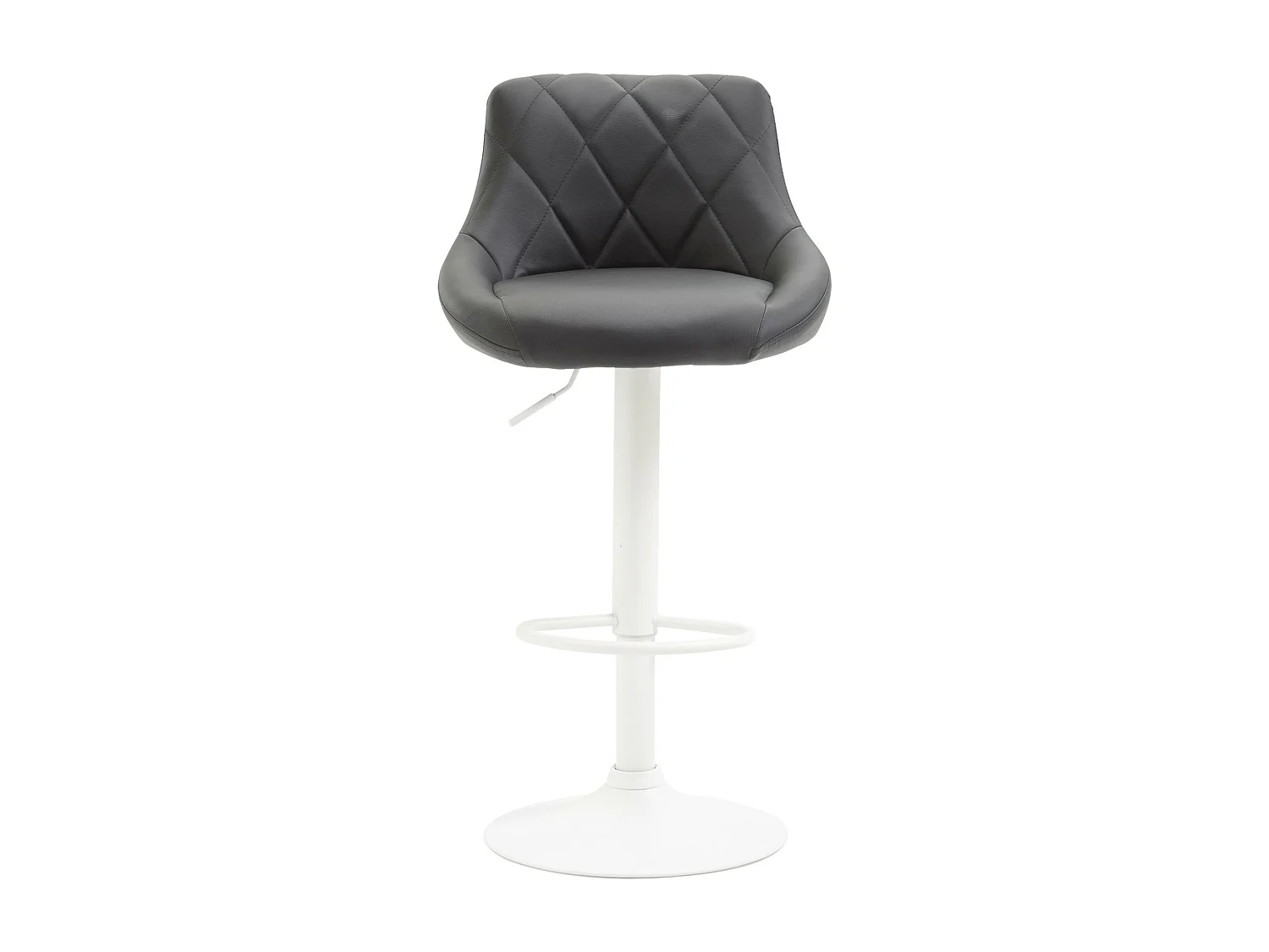 Tabouret de bar - Similicuir & Blanc - Gris - Lazio