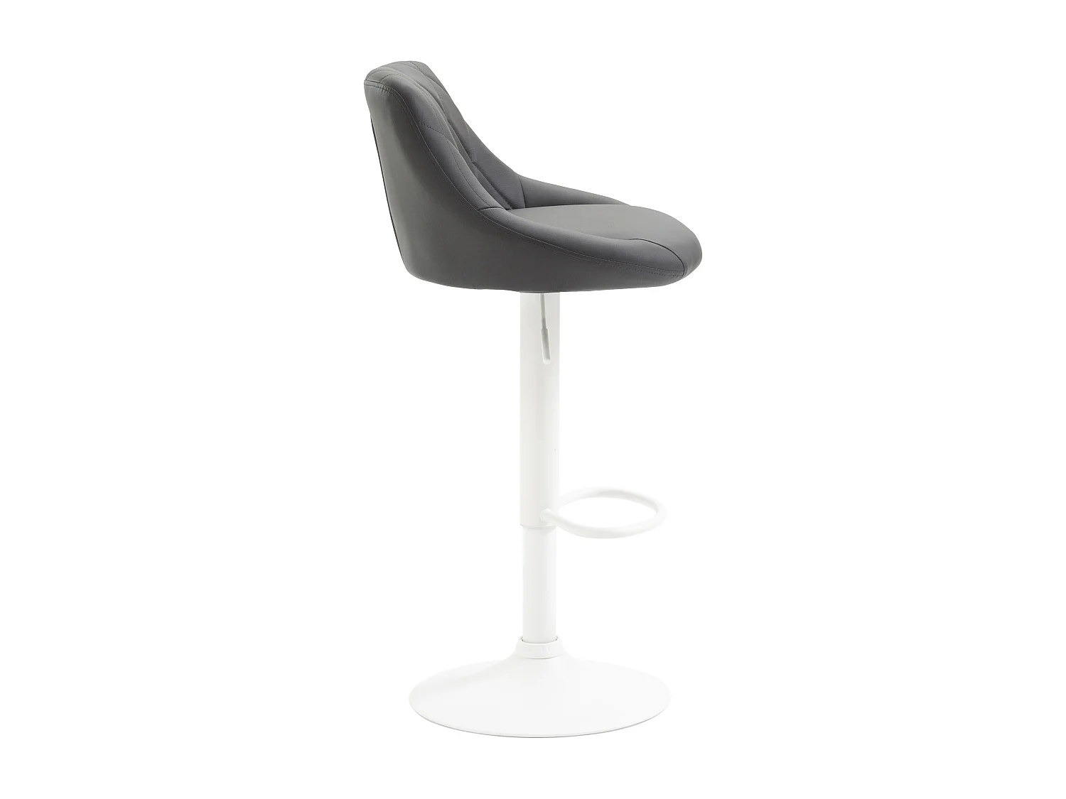 Tabouret de bar - Similicuir & Blanc - Gris - Lazio