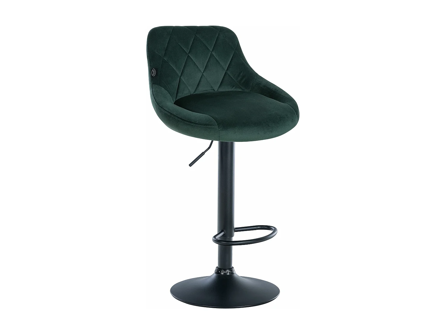 Lot de 2  Tabouret de bar - Velours & Métal - Vert foncé - Lazio