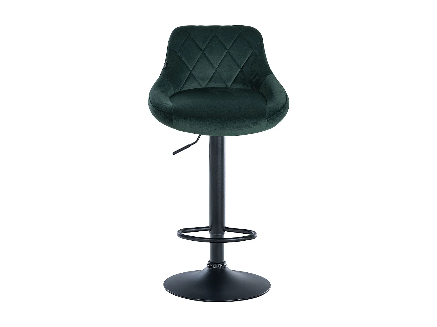 Lot de 2  Tabouret de bar - Velours & Métal - Vert foncé - Lazio