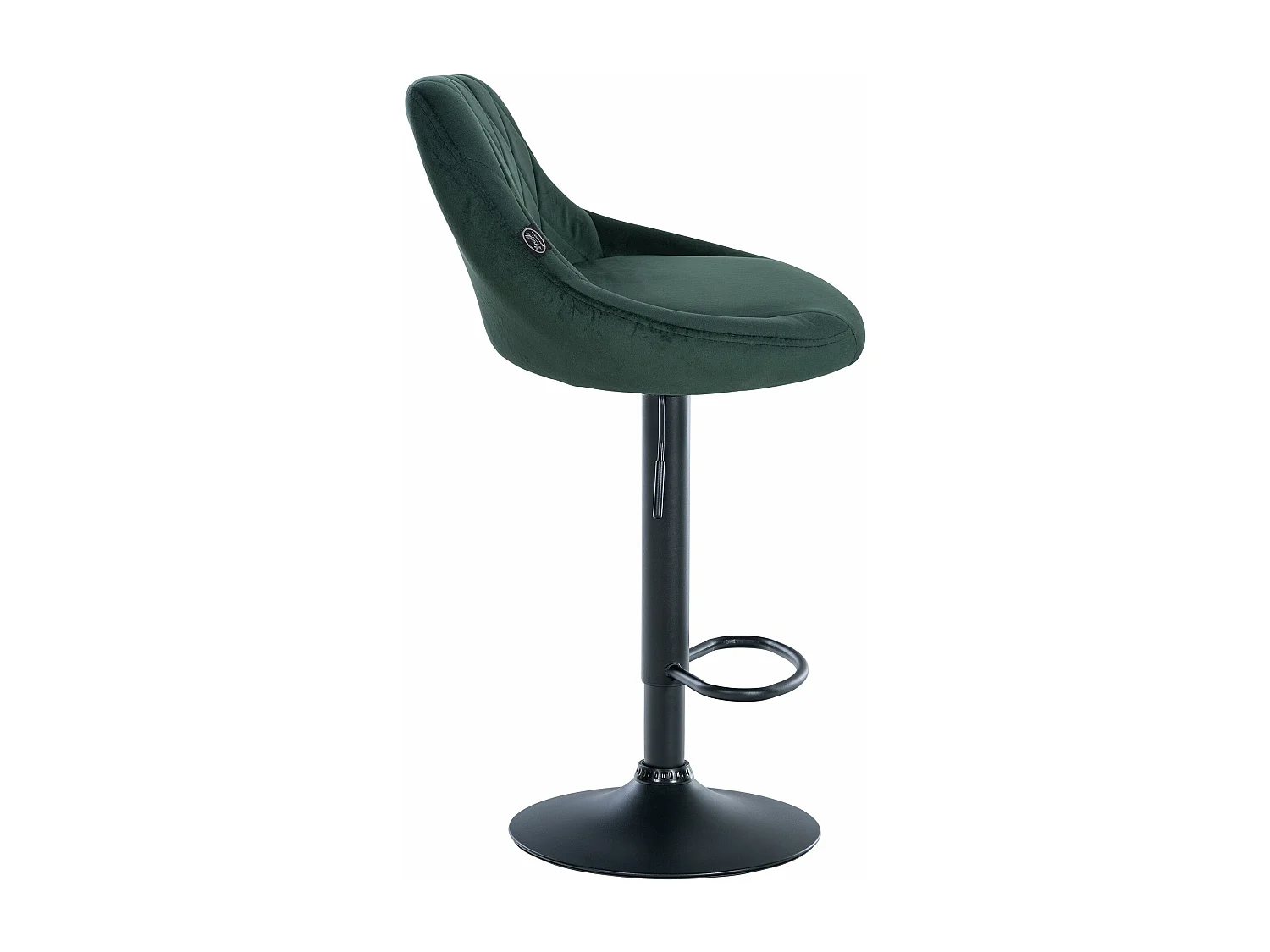 Lot de 2  Tabouret de bar - Velours & Métal - Vert foncé - Lazio