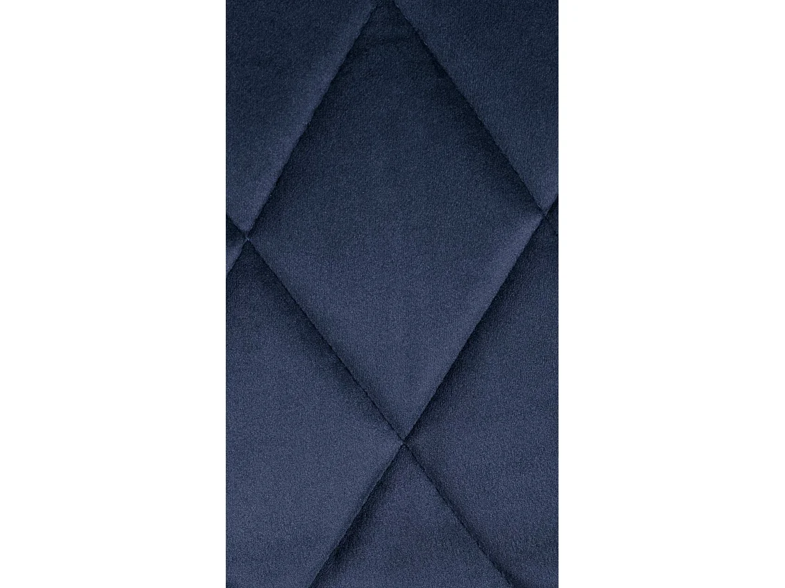 Tabouret de bar - Tissu & Noir - Bleu - Lazio