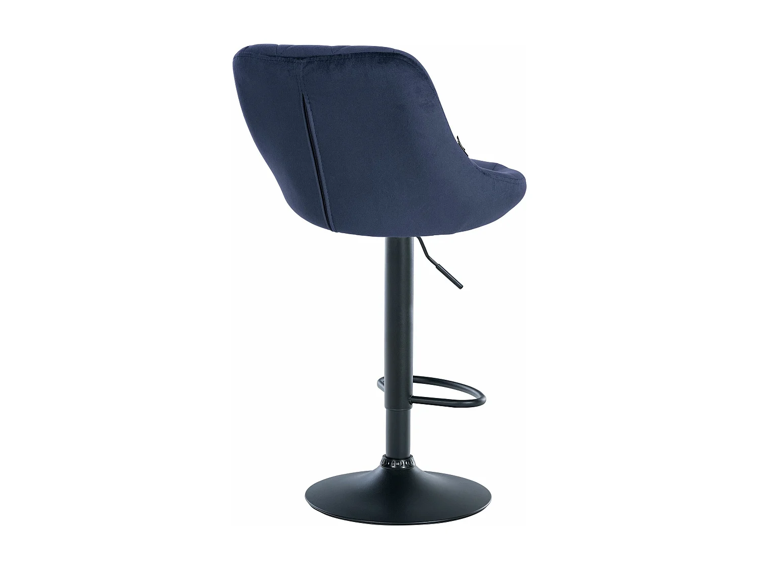Lot de 2  Tabouret de bar - Velours & Métal - Bleu - Lazio