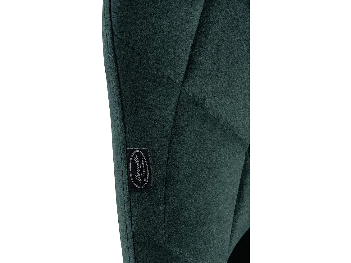 Tabouret de bar - Tissu & Noir - Vert foncé - Lazio