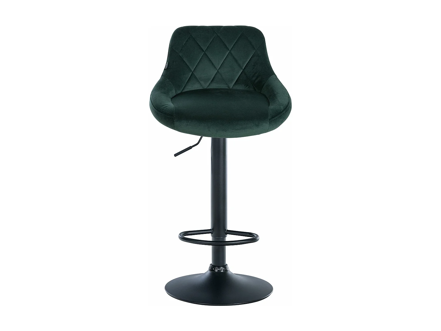 Tabouret de bar - Tissu & Noir - Vert foncé - Lazio