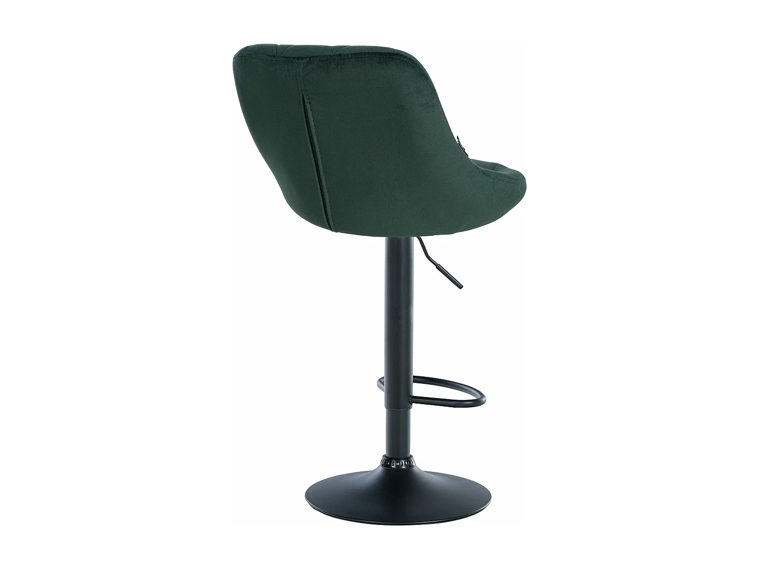 Tabouret de bar - Tissu & Noir - Vert foncé - Lazio