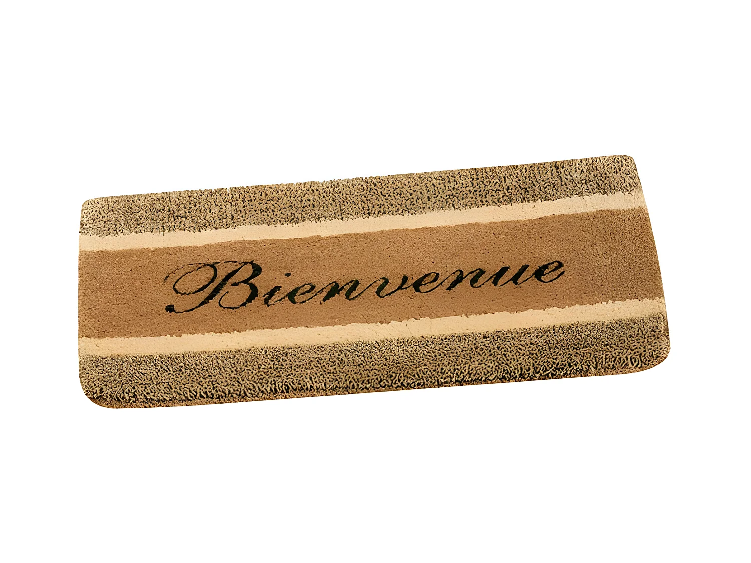 Natuurlijke Kokosmat Triple Fiber 45x75 cm "Welkom" Beige/Bruin