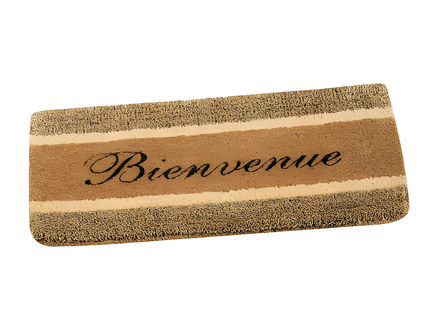 Natuurlijke Kokosmat Triple Fiber 45x75 cm "Welkom" Beige/Bruin