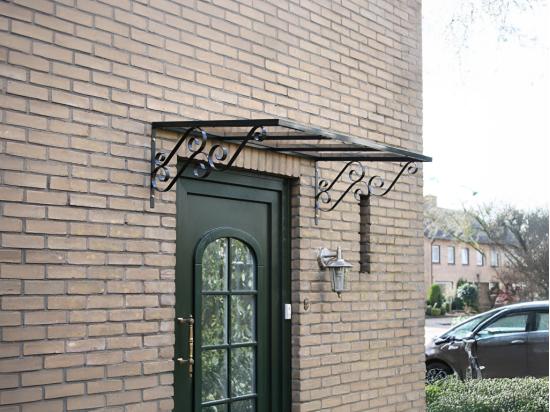 vente unique Auvent de porte en aluminium L140 x l80 cm incliné AMBAN
