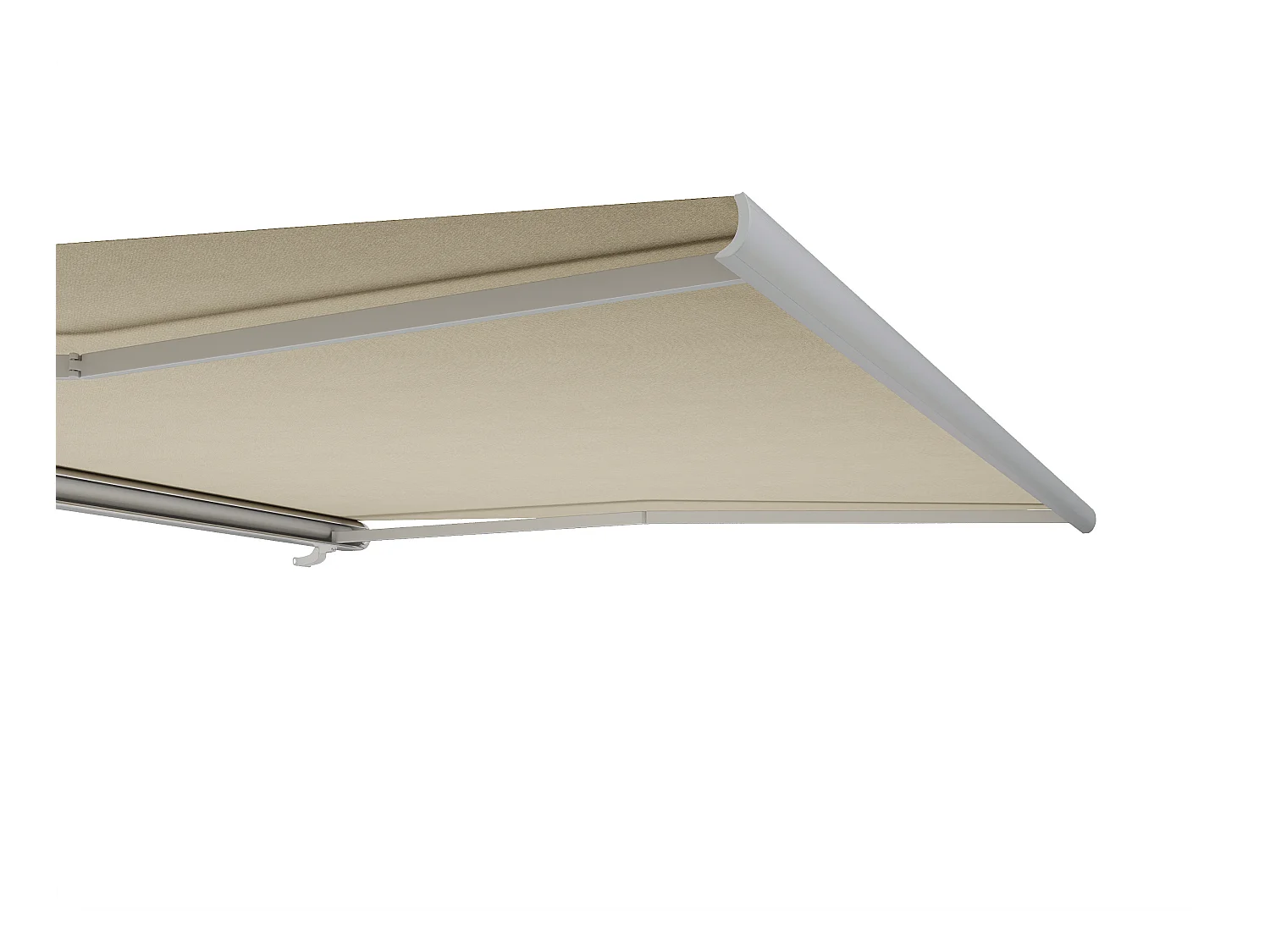Elektrische Markise mit LED-Beleuchtung & Vollkassette - 5 x 3,5 m - Acrylstoff - Beige - GALAXA