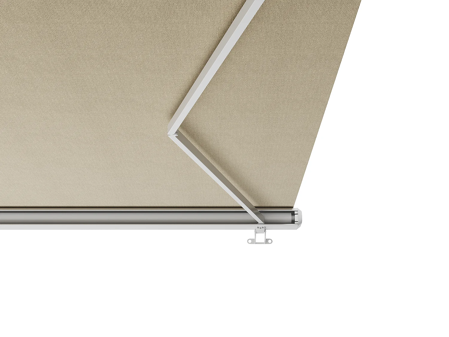 Elektrische Markise mit LED-Beleuchtung & Vollkassette - 5 x 3,5 m - Acrylstoff - Beige - GALAXA