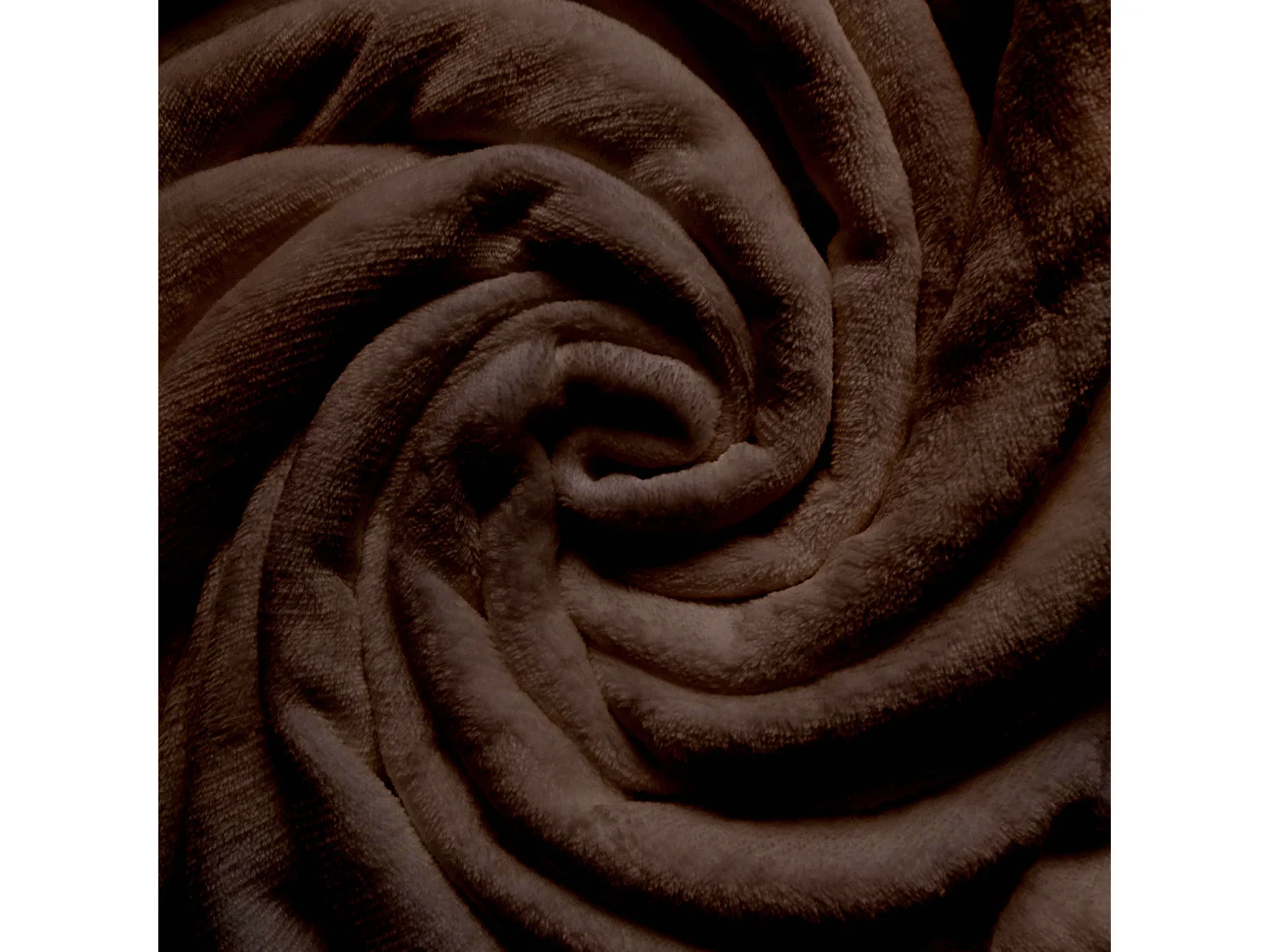 Manta de franela 220x240 cm marrón CALIN, por Soleil d'Ocre