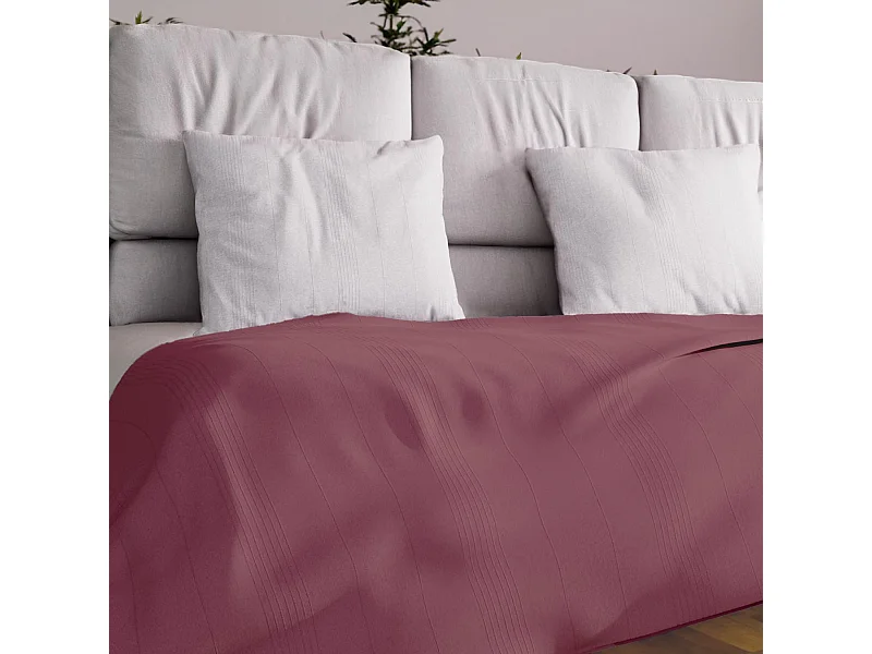 Jeté de lit ou canapé 180x220 cm ADELE framboise , par Soleil d'ocre