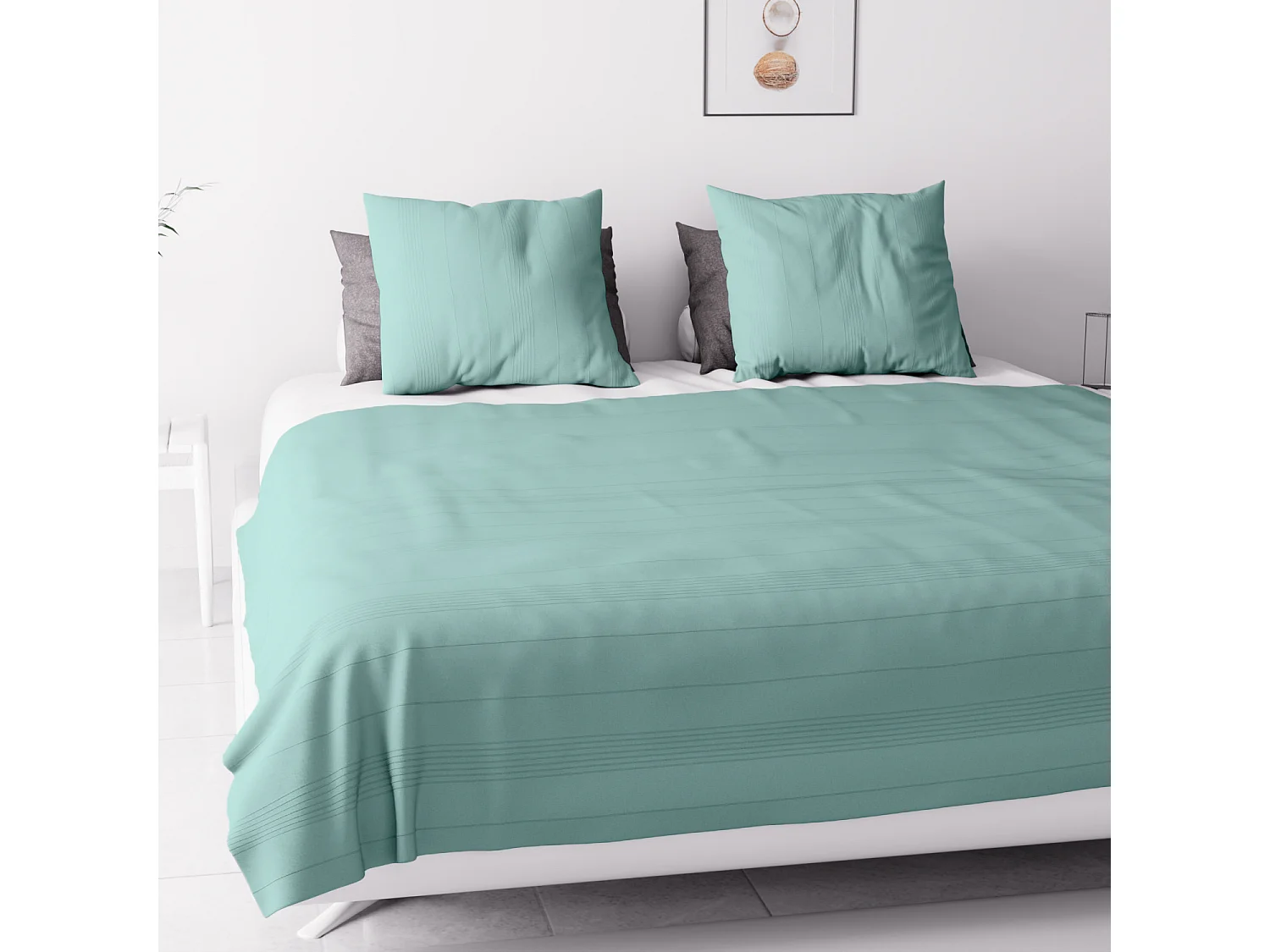 Colcha 220x240 cm ADELE Azul Laguna