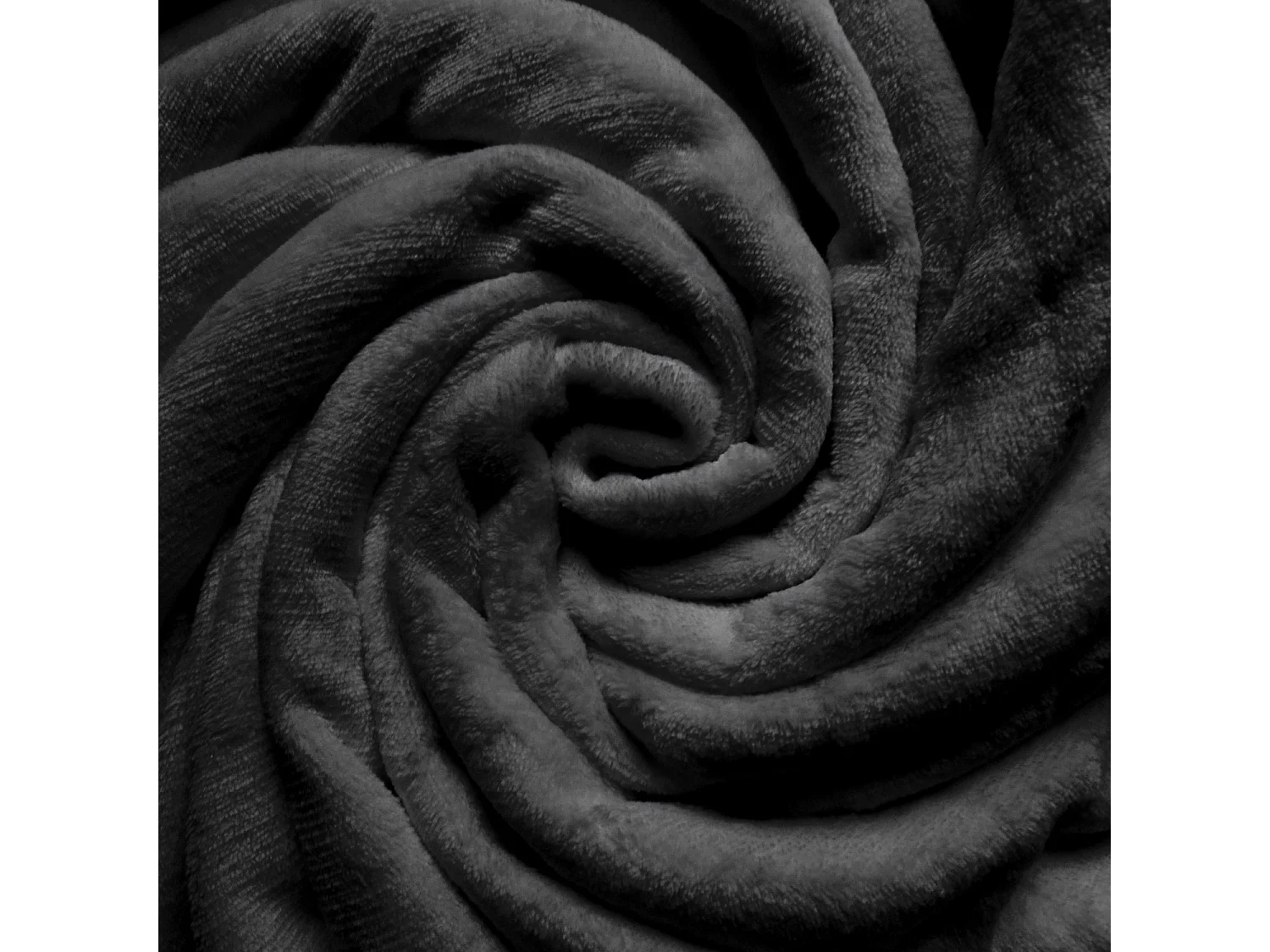 Manta de franela 220x240 cm Negro CALIN, por Soleil d'Ocre