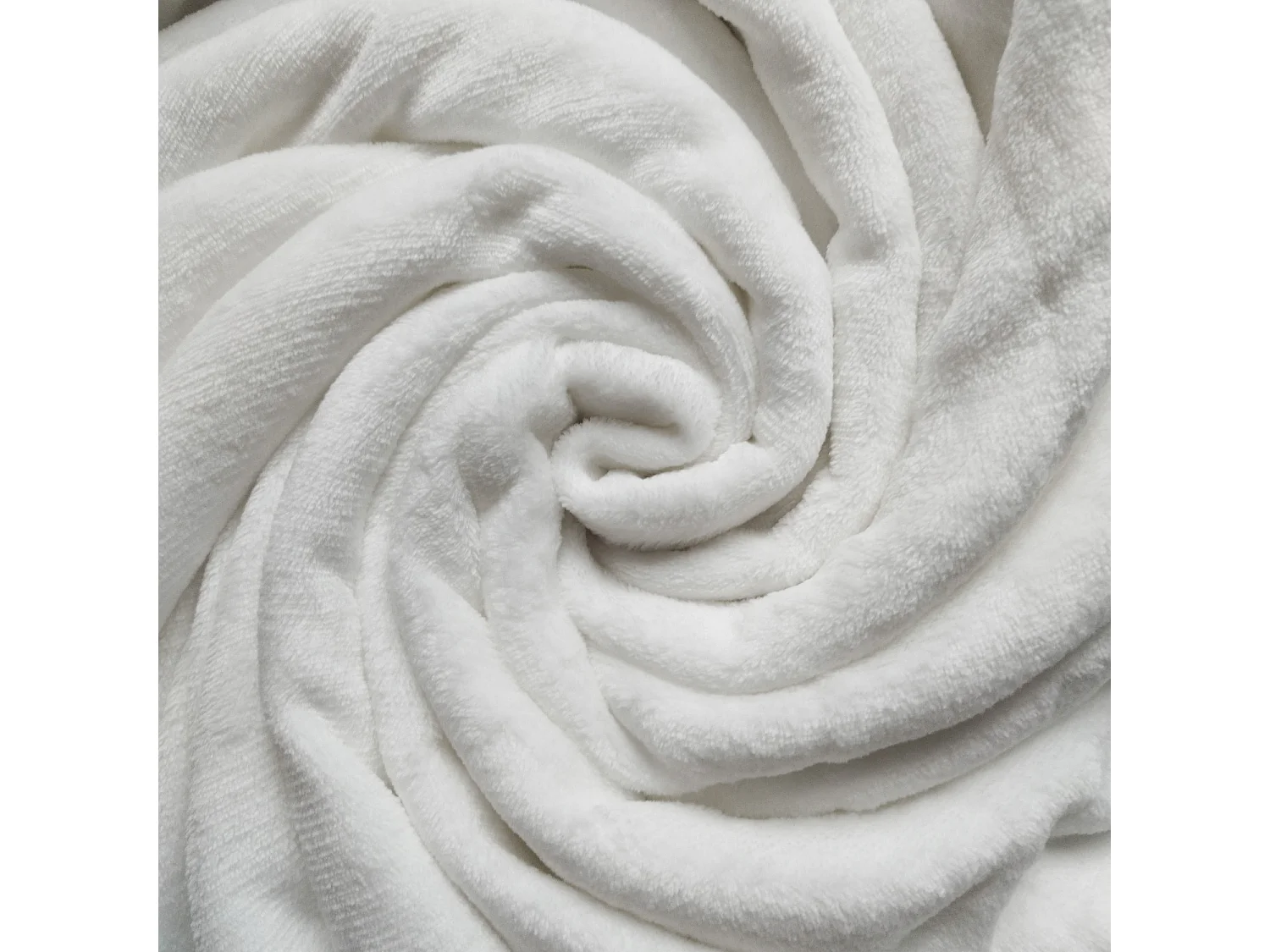 Manta de franela 180x220 cm blanco CALIN, de Soleil d'Ocre