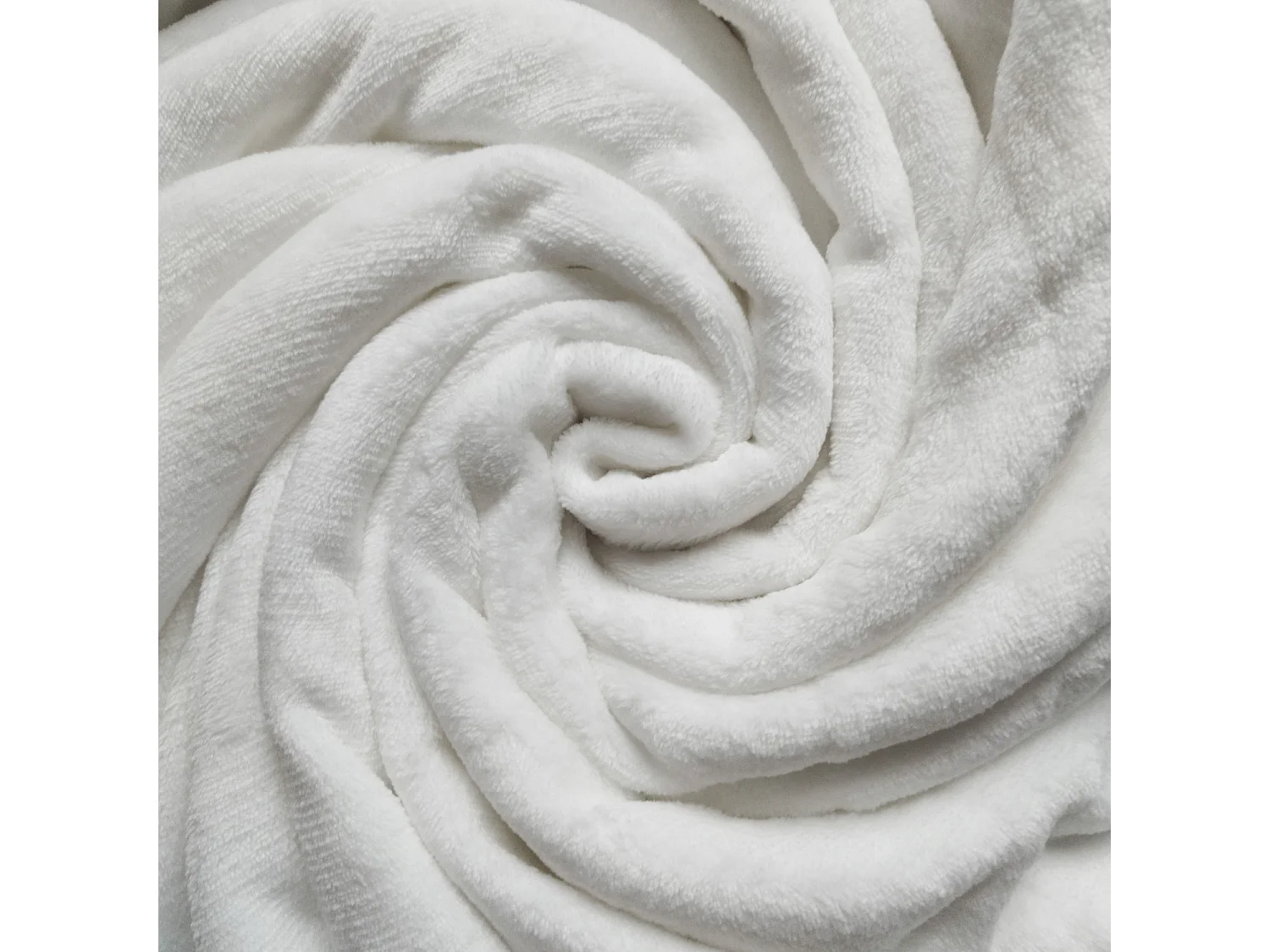 Manta de franela 180x220 cm blanco CALIN, por Soleil d'Ocre