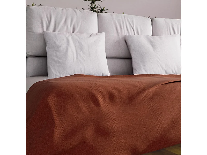 Jeté de lit ou canapé 180x220 cm ADELE brique , par Soleil d'ocre