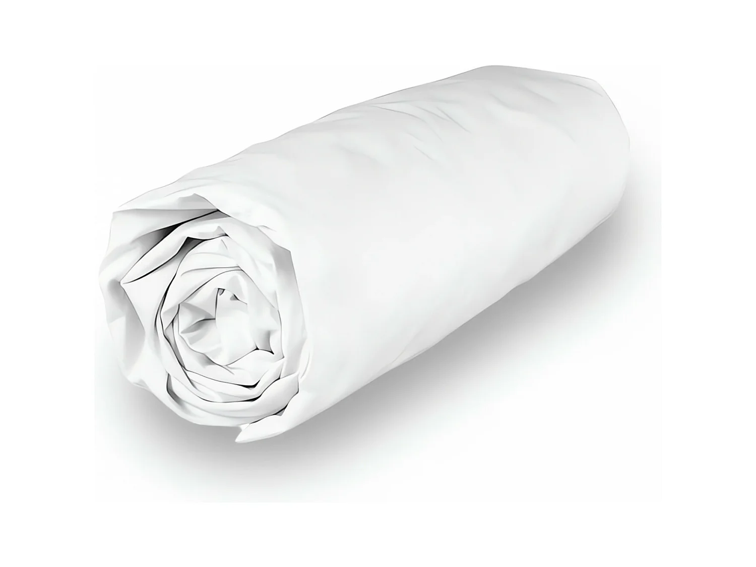 Drap housse en coton 90x190 cm PERCALE blanc, par Soleil d'ocre
