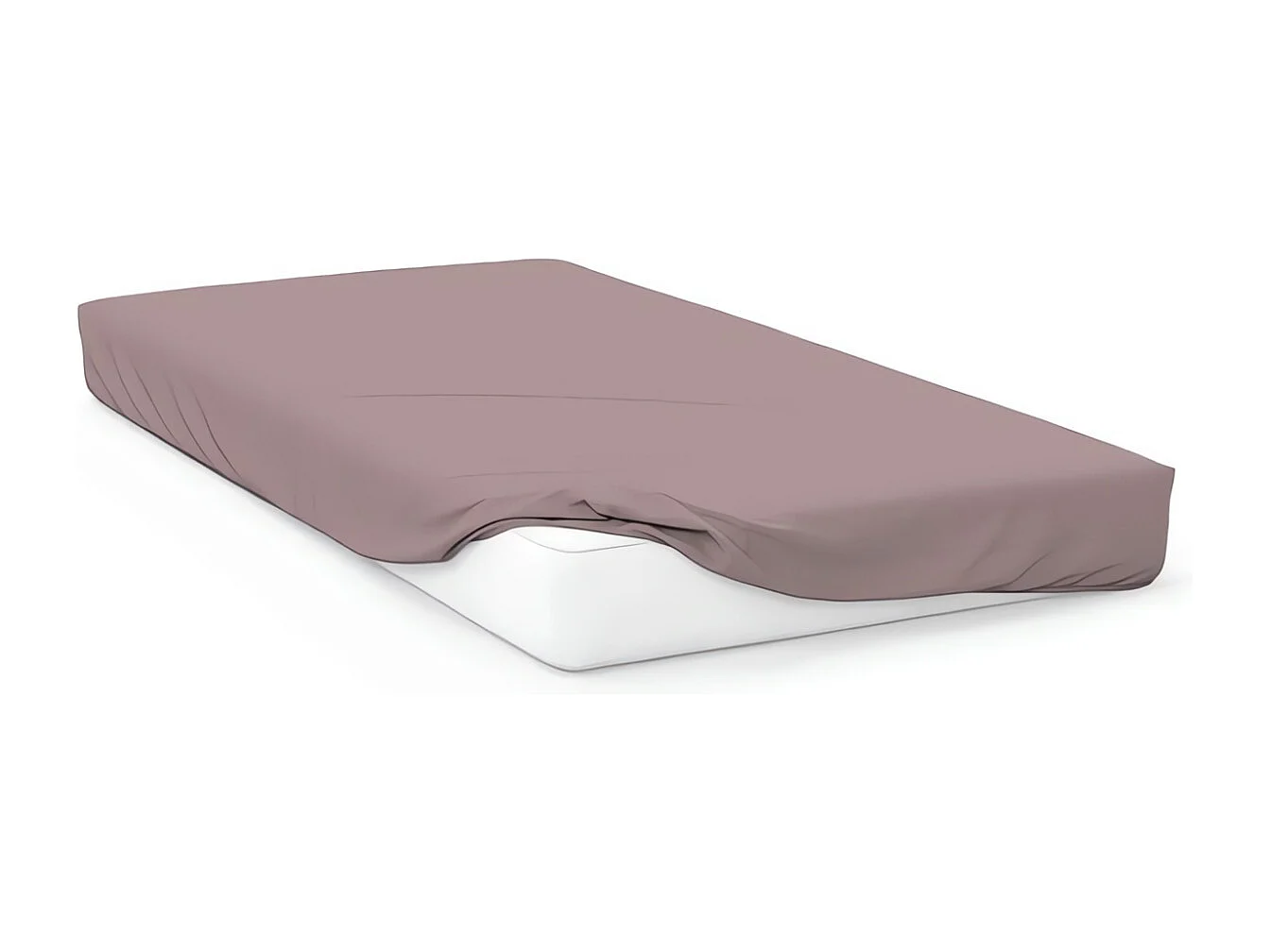 Bajera ajustable de algodón 57 hilos 90x200 cm LISO rosa viejo