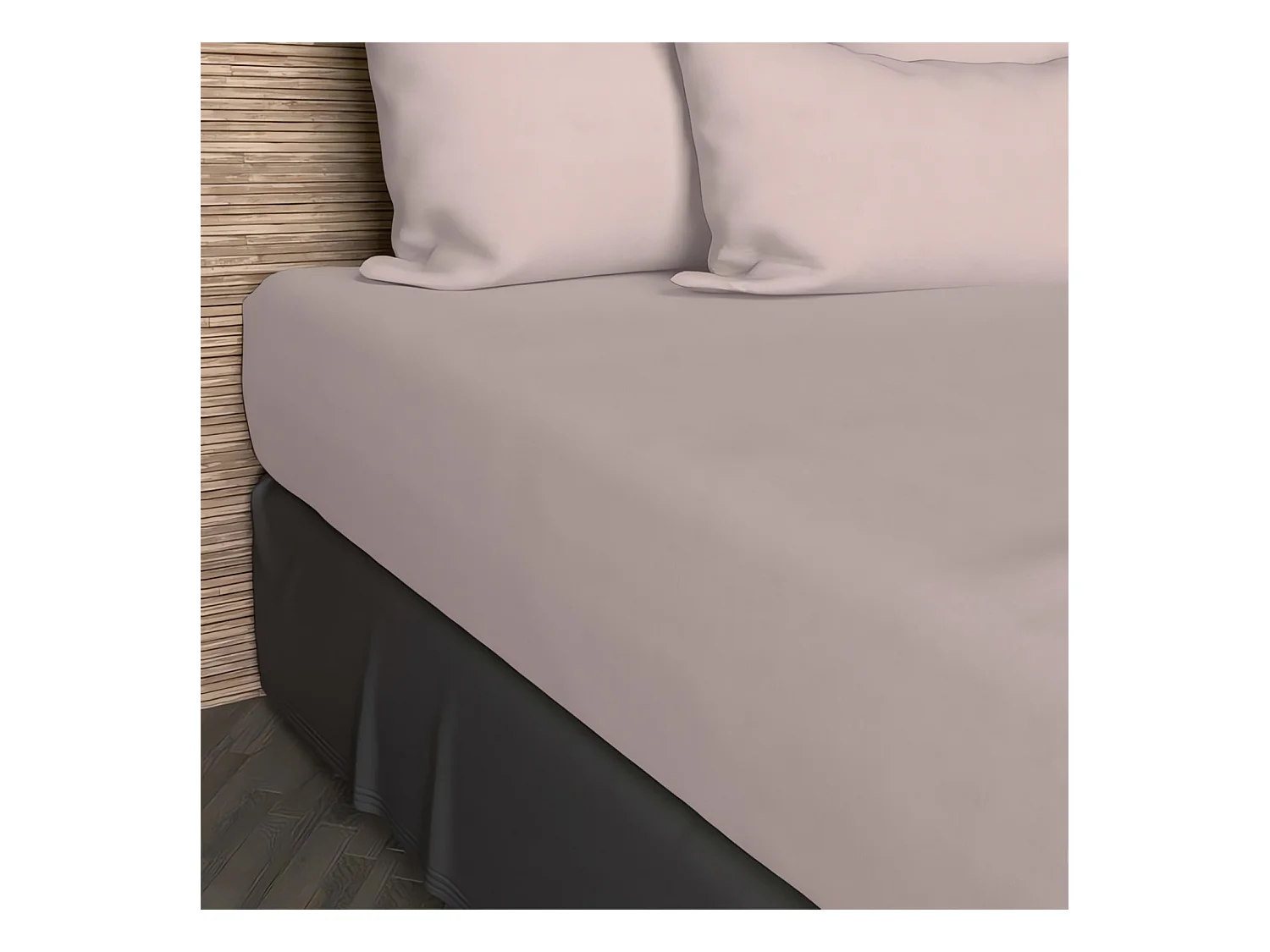 Drap housse 140x190 cm en coton 57 Fils SOLEIL D'OCRE rose