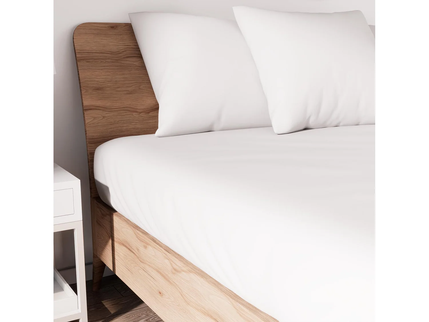 Bajera ajustable de algodón 140x190 cm JERSEY blanco